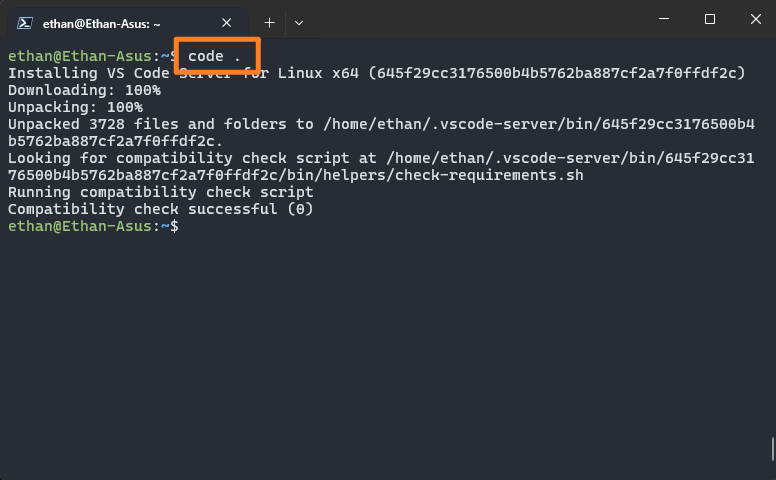 VSCode 左下角显示 WSL: Ubuntu-26.04
